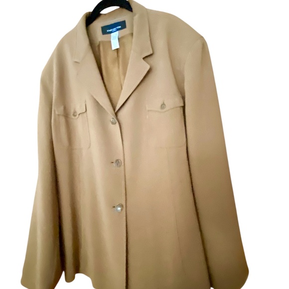 Jones New York Brown Loose Fit Blazer Jacket Plus Size 24W Womens - Picture 4 of 8